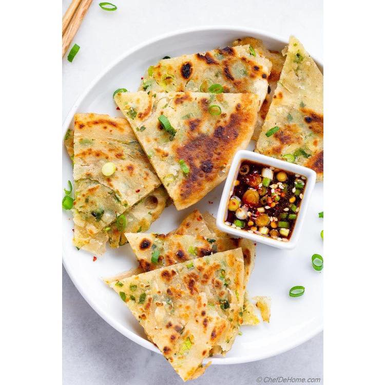 BÁNH RÁN MẶN PANCAKE HÀNH, MÈ, TRUYỀN THỐNG ĐÀI LOAN - Bubu Fresh