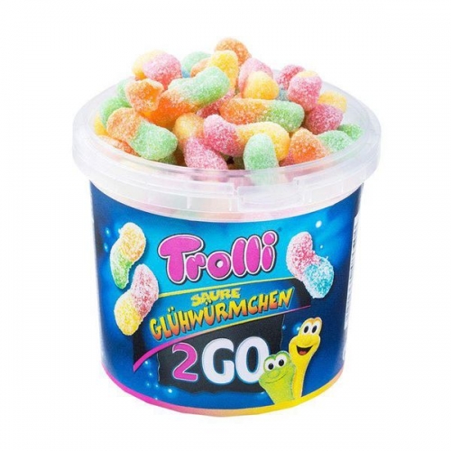 Kẹo dẻo sâu TROLLI dạng hũ 150g – Đức