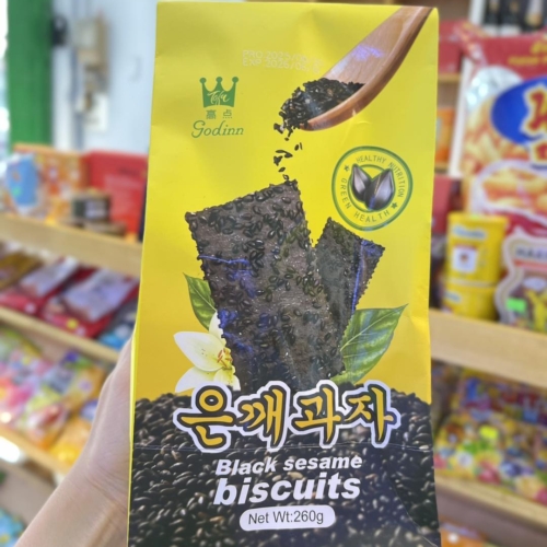 Bánh Quy Mè Đen Black Sesame Biscuits Godinn